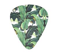 Púas de guitarra tropicales con hojas de palma, triangulares, clásicas, acústicas y eléctricas, para guitarristas, 12 piezas