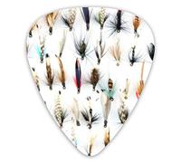 Púas de guitarra, trucha blanca, mosca capturada por trucha tradicional, púas premium, muestra, regalo único para guitarra (12 unidades)