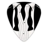Púas de guitarra Tuxedo Premium Púas de bajo para guitarra eléctrica y bajo con tres tamaños (paquete de 12)
