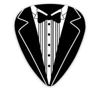 Púas de guitarra Tuxedo Premium Púas de bajo para guitarra eléctrica y bajo con tres tamaños (paquete de 12)