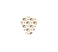 Púas de guitarra Valentine 's Day Pug Premium Púas de bajo para guitarra eléctrica y bajo con tres tamaños (paquete de 12)