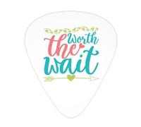 Púas de guitarra Worth The Wait, paquete de 12 púas para bajo de guitarra