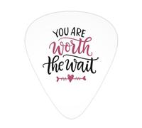 Púas de guitarra Worth The Wait, paquete de 12 púas para bajo de guitarra