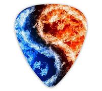 Púas de guitarra Yin Yang Fuego Púas de guitarra 12 piezas Púas de ukelele que incluyen 0,46 mm 0,71 mm 0,96 mm