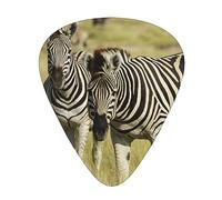 Púas de guitarra Zebras In The Grass Of The Savanna, paquete de 12 púas de guitarra finas, medianas y pesadas, accesorios para guitarra con caja de almacenamiento