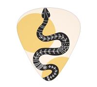 Púas para guitarra acústica Black Snake Yellow Spot (12 unidades), finas, para estudiantes, 0,46, 0,96 y 0,71 mm