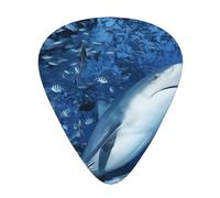 Púas para guitarra acústica Deep Sea Shark (12 unidades), esenciales para guitarra eléctrica, gruesas y finas, para estudiantes (0,46, 0,96 y 0,71 mm)