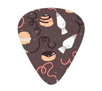 Púas para guitarra acústica "Make A Cake" (12 unidades), esenciales para guitarra eléctrica, gruesas y finas, para estudiantes (0,46, 0,96 y 0,71 mm)