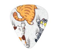 Púas para guitarra acústica Three Naughty Cats, 12 unidades, púas para guitarra eléctrica, gruesas y finas, para estudiantes, 0,46, 0,96 y 0,71 mm