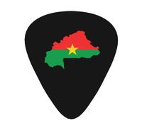 Púas para guitarra con diseño de la bandera de Burkina Faso, paquete de 12