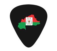 Púas para guitarra con diseño de la bandera de Burkina Faso, paquete de 12