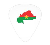 Púas para guitarra con diseño de la bandera de Burkina Faso, paquete de 12