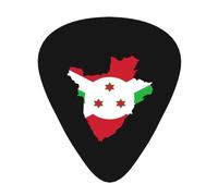 Púas para guitarra con diseño de la bandera de Burundi, paquete de 12
