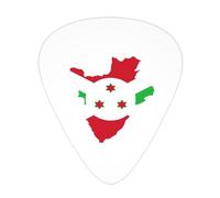 Púas para guitarra con diseño de la bandera de Burundi, paquete de 12