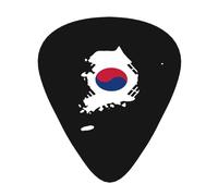 Púas para guitarra con diseño de la bandera de Corea, paquete de 12 púas para bajo