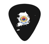 Púas para guitarra con diseño de la bandera de Corea, paquete de 12 púas para bajo