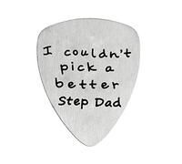 Púas para guitarra de acero inoxidable con texto en inglés "I Couldn't Pick A Better Step Dad"