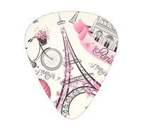 Púas para guitarra de bicicleta con torre de París romántica - Accesorios para guitarra - Púas para guitarra acústica, guitarra eléctrica, bajo para hombres, mujeres, guitarristas profesionales, músi