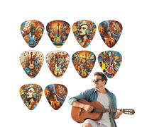 Púas para guitarra eléctrica,Púa colorida para guitarra acústica de 10 piezas - Accesorio para bajo de guitarra para principiantes, entusiastas de la música, estudiantes de guitarra, amateur de