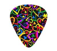 Púas para ukelele, guitarristas, muestras de 12 piezas, para guitarras acústicas, bajos y eléctricas, estampado de arcoíris del orgullo gay