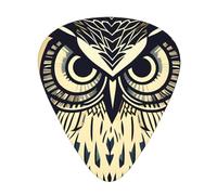 Púas para ukelele, guitarristas, muestras de 12 piezas, para guitarras acústicas, bajos y eléctricas, estampado de búho lindo