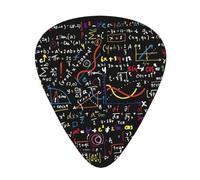 Púas para ukelele, guitarristas, muestras de 12 piezas, para guitarras acústicas, bajos y eléctricas, fórmula matemática impresa