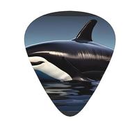 Púas para ukelele, guitarristas, muestras de 12 piezas, para guitarras acústicas, bajos y eléctricas, impresión de orca Killer Whale