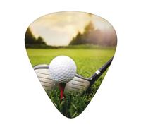 Púas para ukelele, guitarristas, muestras de 12 piezas, para guitarras acústicas, bajos y eléctricas, impresión de pelota de golf