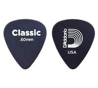 Púas Planet Waves de celuloide negro para guitarra, paquete de 10, calibre liviano.