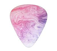 Púas únicas de mármol colorido de la guitarra del rosa azul púrpura del pastel con las impresiones claras y espesores múltiples