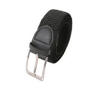 Puasny Cinturón elástico unisex de talla grande (130-150 cm), correa de lona ajustable para pantalones.,Negro,3,5 x 150 cm