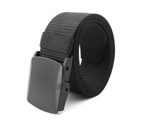 Puasny Cinturón táctico de lona de 5 cm para hombre, accesorio informal para entrenamiento al aire libre.,Patrón negro,120