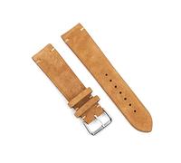 Puasny Correa de reloj retro de piel de ante: correa de estilo vintage hecha a mano para hombres y mujeres en 18 mm, 19 mm, 20 mm y 22 mm.,Bronceado 2,24 mm