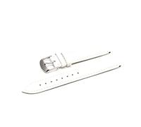 Puasny Correa de repuesto de cuero para reloj para hombre y mujer. Compatible con relojes de 12 mm a 24 mm.,Blanco S,18 mm