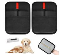 Puasok 2 Piezas Guante Quitapelos Mascotas, 24x17cm Electrostatic Hair Removal Gloves, Guante Gatos Pelos, Quita Pelos Mascota (B)