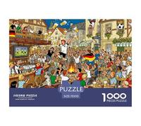 Pub alemán Noche de fútbol Puzzle De Madera Impermeable Puzzles De 1000 Piezas Regalos para Adultos Colorido Rompecabezas Juegos Desafiantes