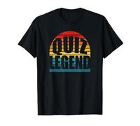 Pub Quiz Leyenda Absolutamente Divertido Vintage Retro Sunset Quiz Camiseta gráfica económica, Hombre, Negro, M
