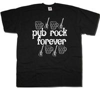 Pub Rock Forever Ian Dury Nick Lowe Dr Feelgood Rock Unisex 100% Cotton Short-Sleeve T-Shirts Black XXL