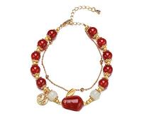 PUBBCIA Pulsera de conejo de Año Nuevo para mujer, pulsera con dije de animal del zodiaco chino, pulsera con colgante de conejo, pulsera ajustable de Feng Shui, regalo para mejor amiga, hija, novia