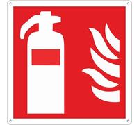 pubblimania Extintor | Señal de emergencia y seguridad de aluminio compuesto metal 3 mm de grosor (Cm 20 x 20)