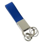 pubblimania Llavero de acero y goma flexible que no raya la carrocería, 4 anillos con caja de regalo para las llaves de casa, coche, moto, scooter. Ligero y duradero, turquesa, Talla única