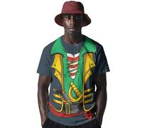 PUBDSKBLDE Camisas de esmoquin para hombres y mujeres, diseño novedoso para adultos, impresión gráfica 3D, camiseta de esmoquin pirata divertida, disfraz unisex, Mes de la Historia Negra y Juneteenth