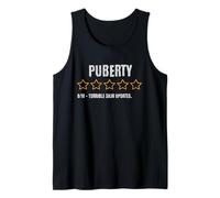 Pubertad 0/10 Terrible Skin Updates Funny Teen Camiseta sin Mangas