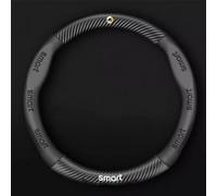 PUBIBD Coche Funda Volante para Smart 451 453 Fortwo Forfour 2009-2023, Antideslizante Transpirable Duradera Todo Incluido Cubierta del Volante, Funda Protectora del Volante,C Black