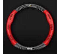 PUBIBD Coche Funda Volante para Smart 451 453 Fortwo Forfour 2009-2023, Antideslizante Transpirable Duradera Todo Incluido Cubierta del Volante, Funda Protectora del Volante,A Red