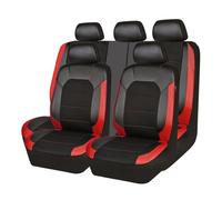PUBIBD Coche Fundas Asientos para Ford Fiesta St Line/Fiesta Titanium, Coche Cubre Asientos Cómodo, Delanteros y Traseros Cubreasientos Protector Completo Juego Transpirable,D Black+Red