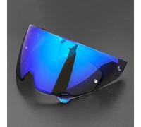 PUBIBD Motocicleta Lente de Visera de Casco para RUROC Atlas 3.0 4.0, Visera Tintada para Casco de Motocicleta de Repuesto, Lente de Casco de Protección Facial,B Blue-Plated