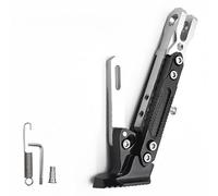 PUBIBD Soporte para Motocicleta Soporte Lateral para Benelli Caffe Nero 125 2011-2016, Ajustable Caballete de Motocicleta, Accesorios para Patadas Soporte para Pie Antideslizante,C Silver