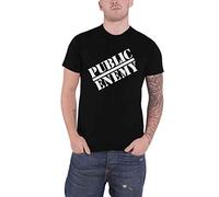 Public Enemy - Camiseta clásica con logotipo oficial para hombre, color negro