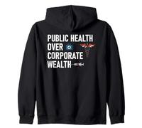 Public Health Over Corporate Wealth Hands Off My Healthcare Sudadera con Capucha